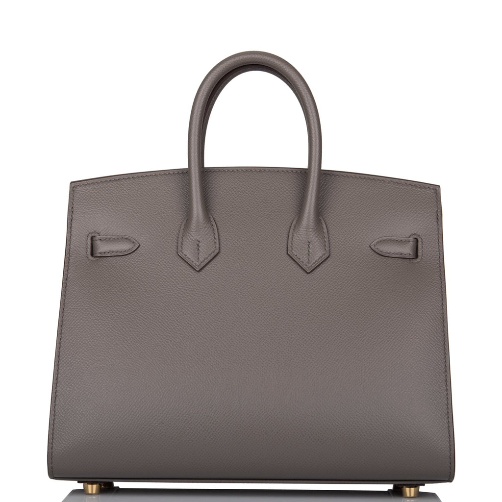 Hermès Birkin 25 In Gris Etain Epsom With Gold Hardware