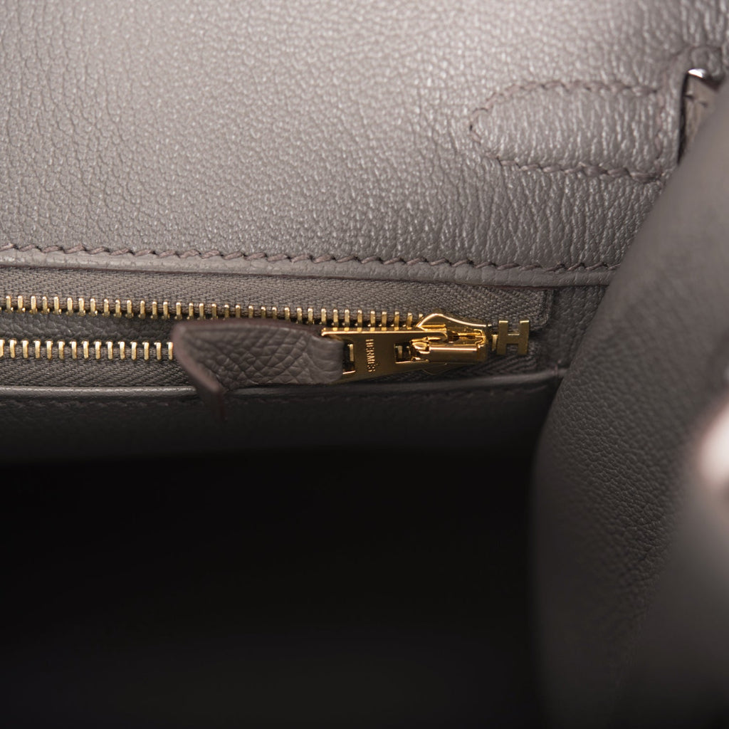Hermes Kelly 25 Sellier Etain Epsom Gold Hardware #D - Vendome Monte Carlo