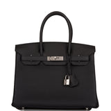 Hermes Birkin 30 Black Togo Palladium Hardware