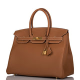 Hermes Birkin 35 Gold Togo Gold Hardware