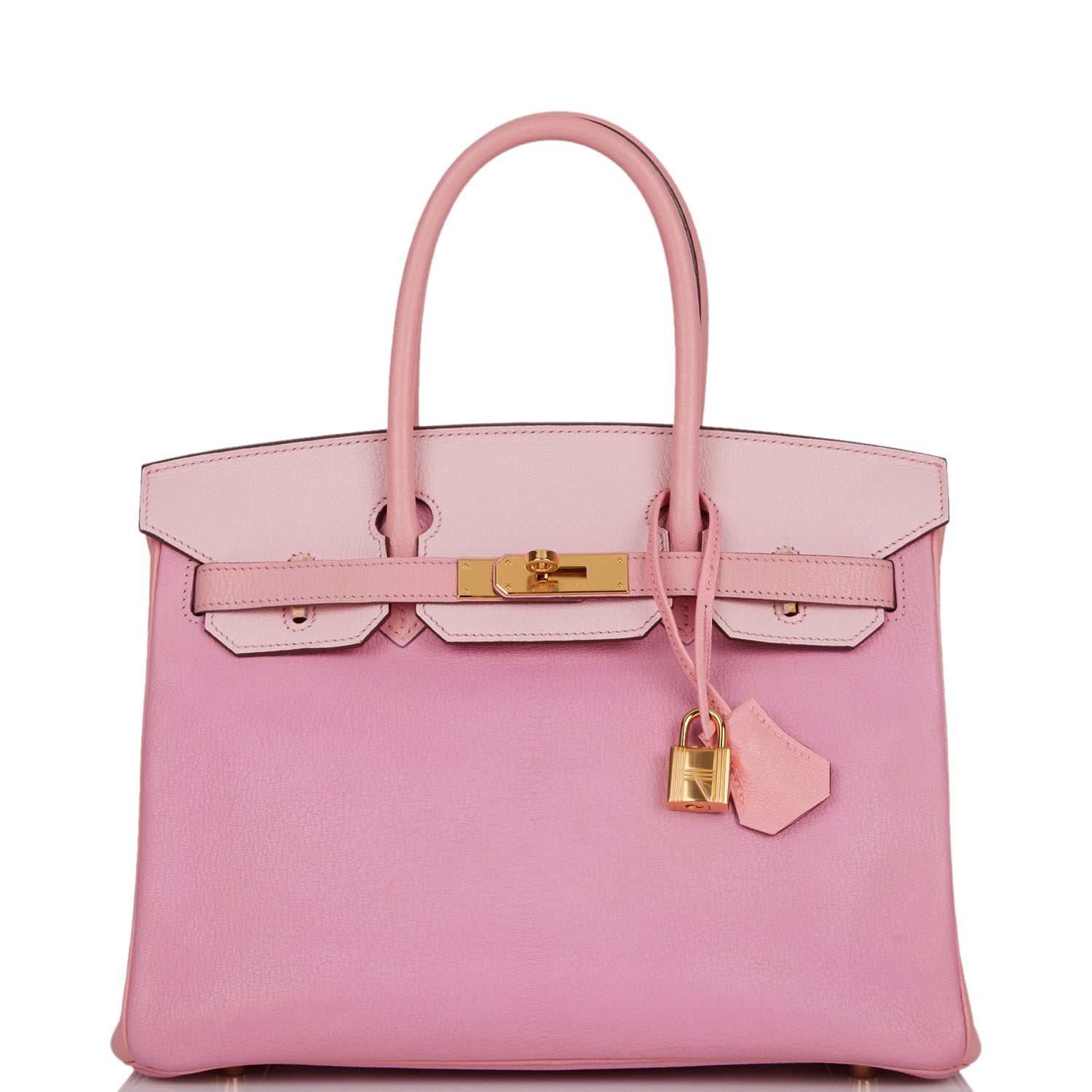 Hermes Tri-Color Bubblegum/Rose Confetti/Rose Sakura Chevre Birkin 30