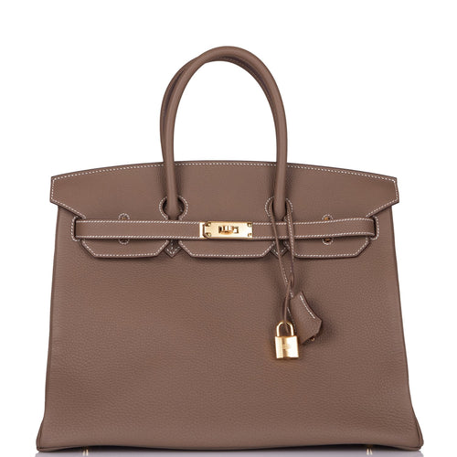 Hermes Birkin 35 Etoupe Togo Gold Hardware