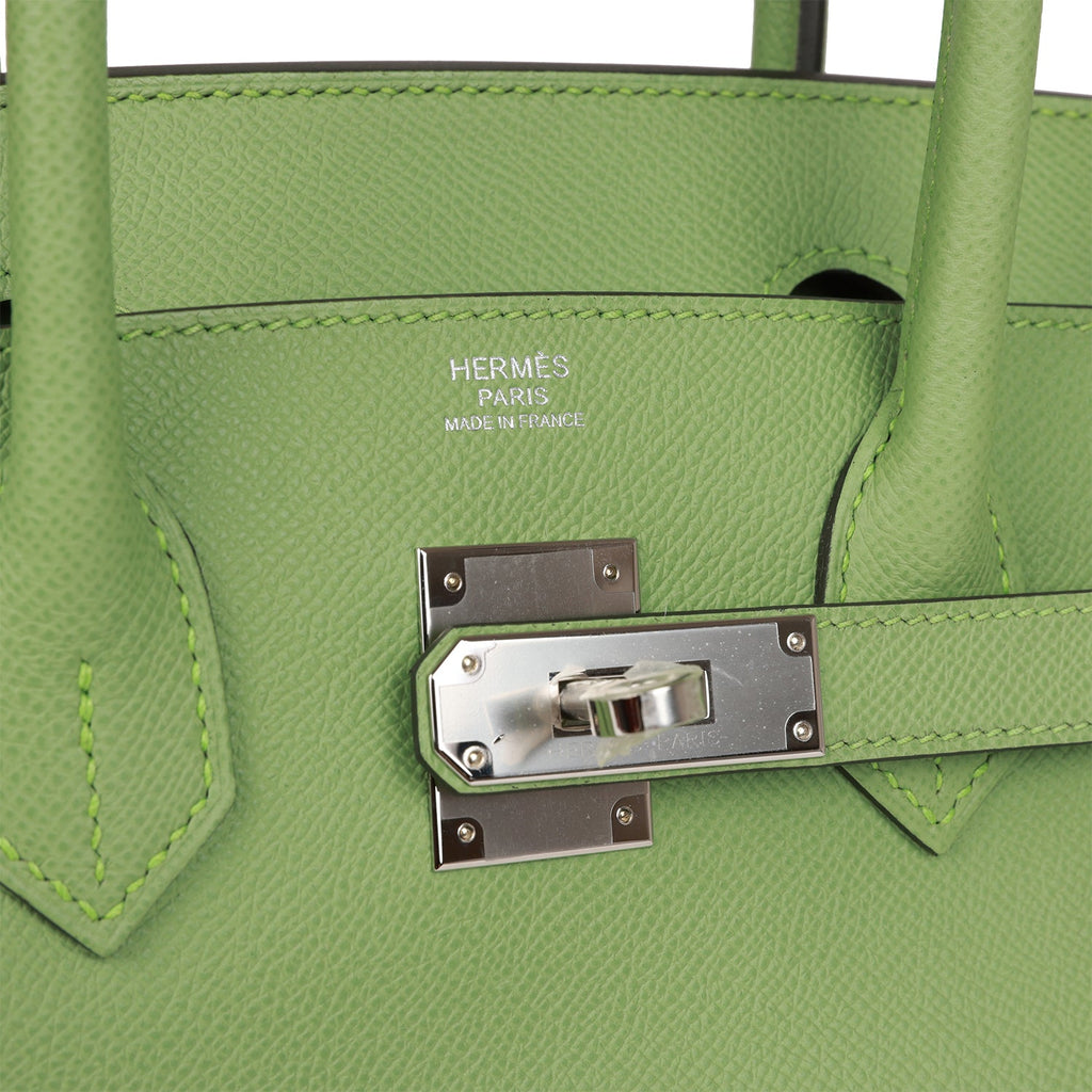 Hermes Birkin 30 Vert Criquet Epsom Palladium Hardware – Madison Avenue  Couture