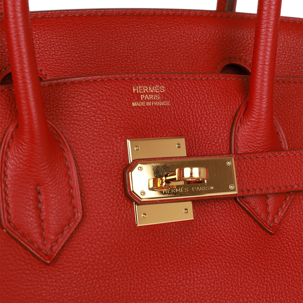 Pre-owned Hermes Birkin 30 Rouge Garance Togo Gold Hardware – Madison  Avenue Couture