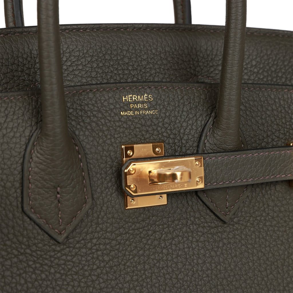 Hermes Birkin 25 Vert De Gris Togo, Luxury, Bags & Wallets on