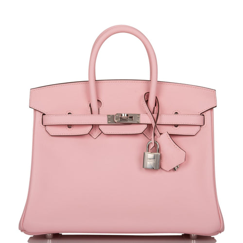 Hermes Birkin 25 Rose Sakura Swift Palladium Hardware