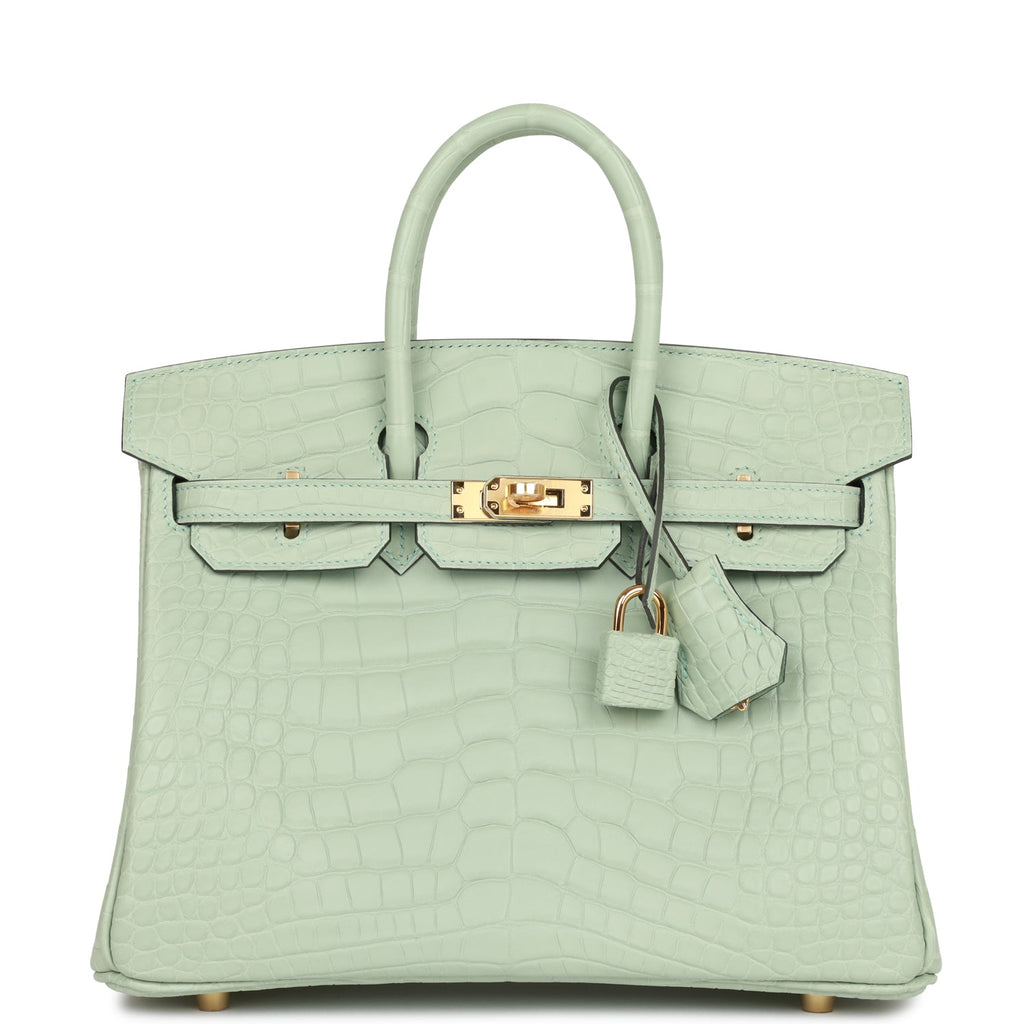 hermes croc mint green