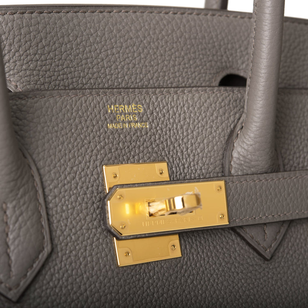 Hermès Birkin 30 Gris Etain Togo Gold Hardware GHW