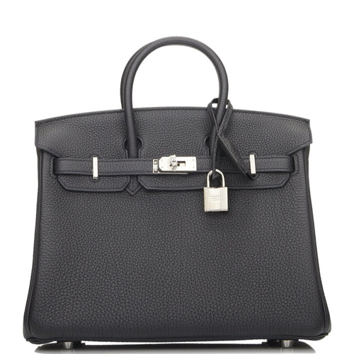 Hermes Birkin 25 Black Togo Palladium Hardware