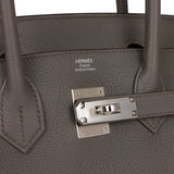 Hermès Birkin 30 Gris Etain Togo Palladium Hardware PHW — The