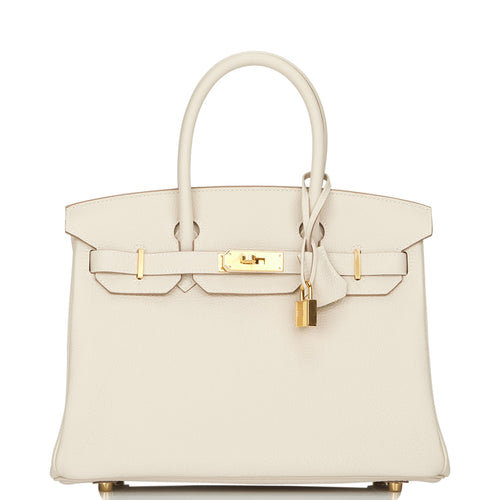Hermes Birkin 30 Craie Togo Gold Hardware
