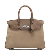 Hermes Birkin 30 Gris Caillou Grizzly and Swift Palladium Hardware
