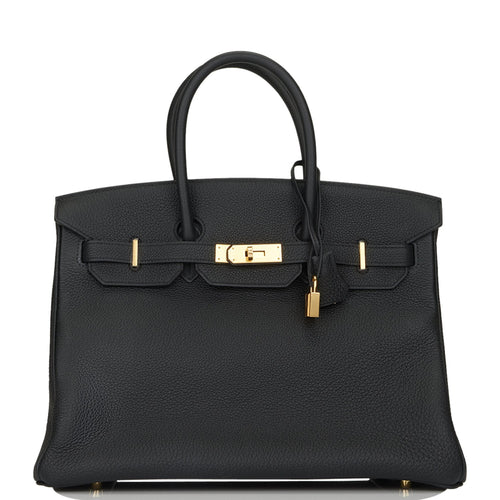 Hermes Birkin 35 Black Togo Gold Hardware