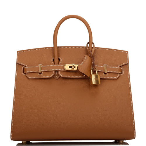 Hermes Birkin Sellier 25 Gold Epsom Gold Hardware
