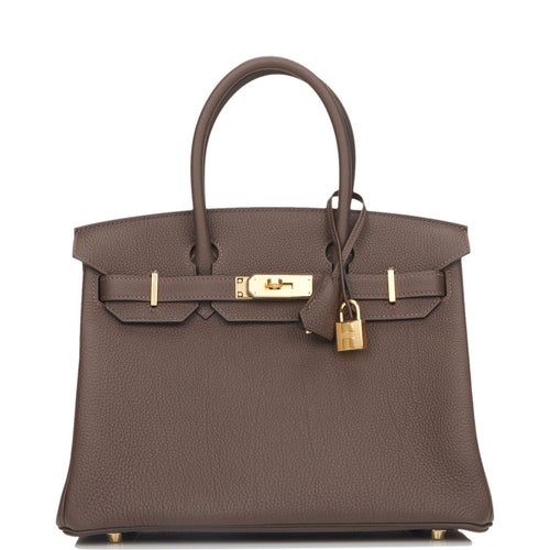 Hermes Birkin 30 Ebene Togo Gold Hardware