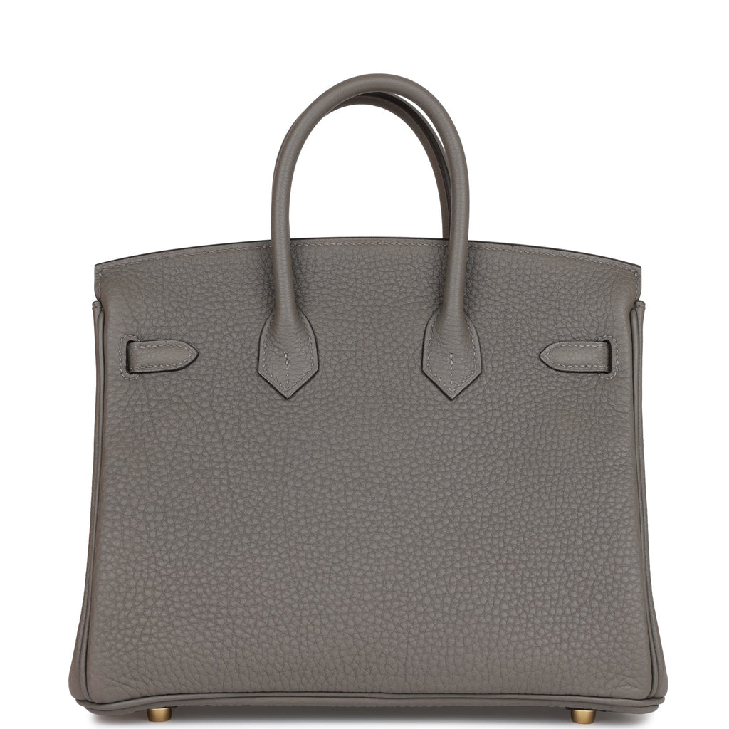 Hermes Birkin 25 cm Handbag in Meyer Grey Epsom Leather
