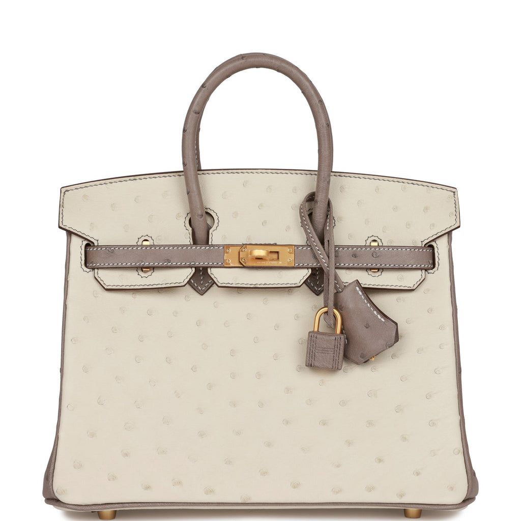 Hermes Special Order (HSS) Birkin 25 Beton and Gris Asphalte Ostrich –  Madison Avenue Couture