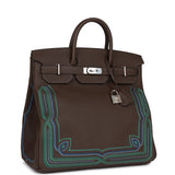Hermès 2021 Embroidered Togo HAC Birkin 40 - Brown Totes, Bags