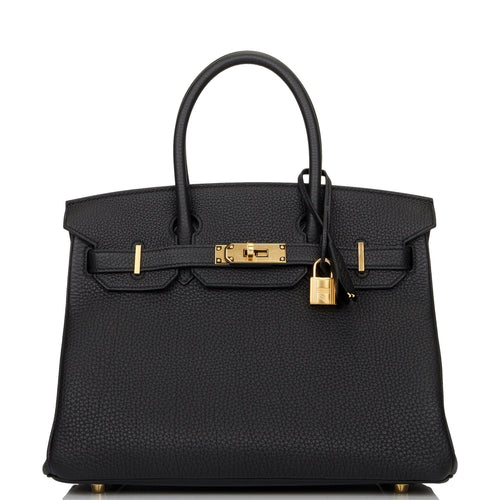 Hermes Birkin 30 Black Togo Gold Hardware