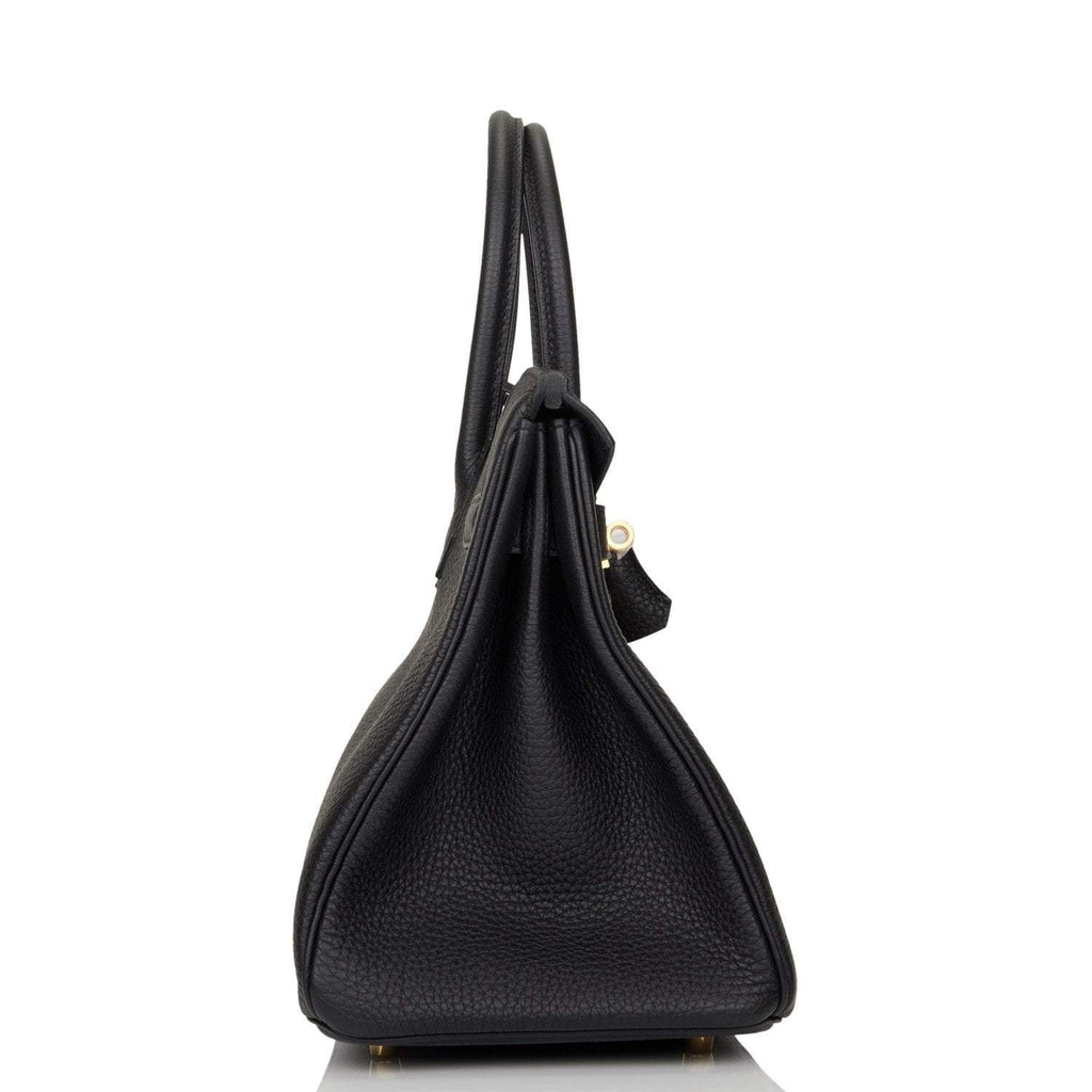 Hermes Birkin Handbag Black Togo with Gold Hardware 30 Black 513131