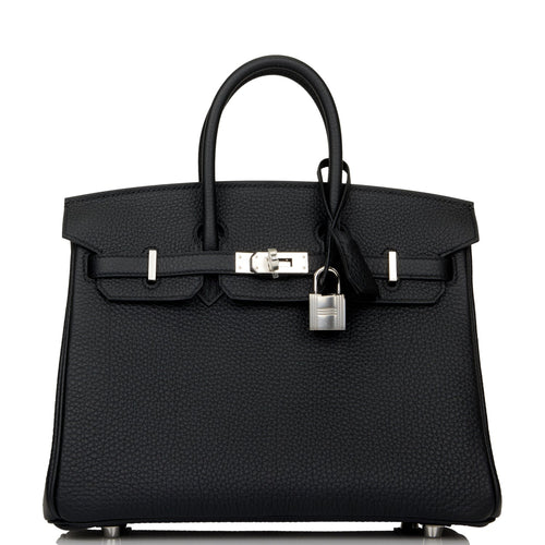 Hermes Birkin 25 Black Togo Palladium Hardware