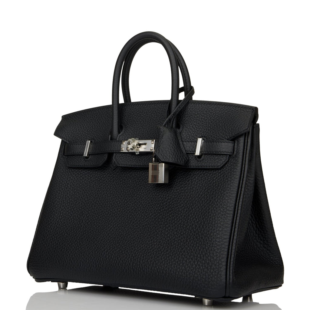 Hermes Birkin 25 Noir Black Togo Palladium Hardware Handbag - Brilliance  Jewels