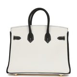 Hermes HSS Birkin 30 Black and White Clemence Brushed Gold Hardware –  Madison Avenue Couture
