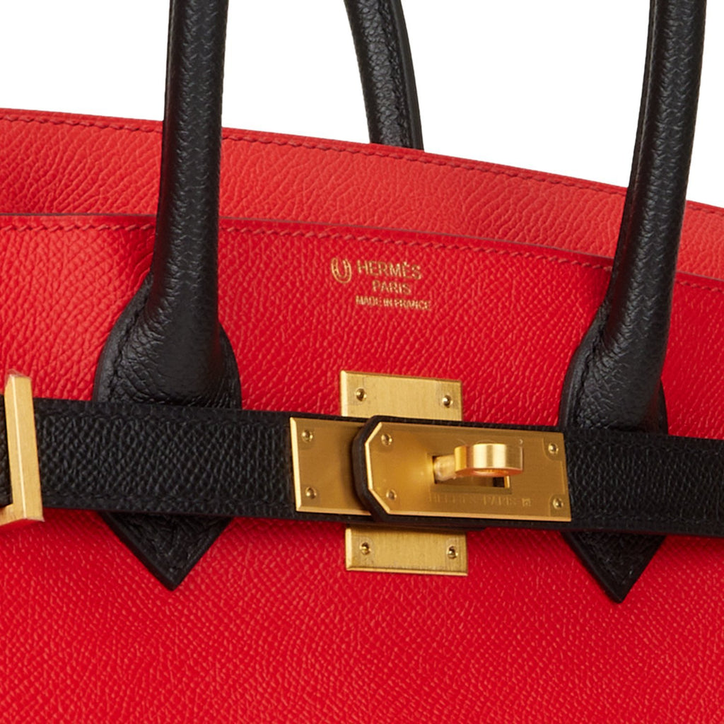 Hermès Birkin 30 Rouge H Sellier Epsom Gold Hardware GHW — The