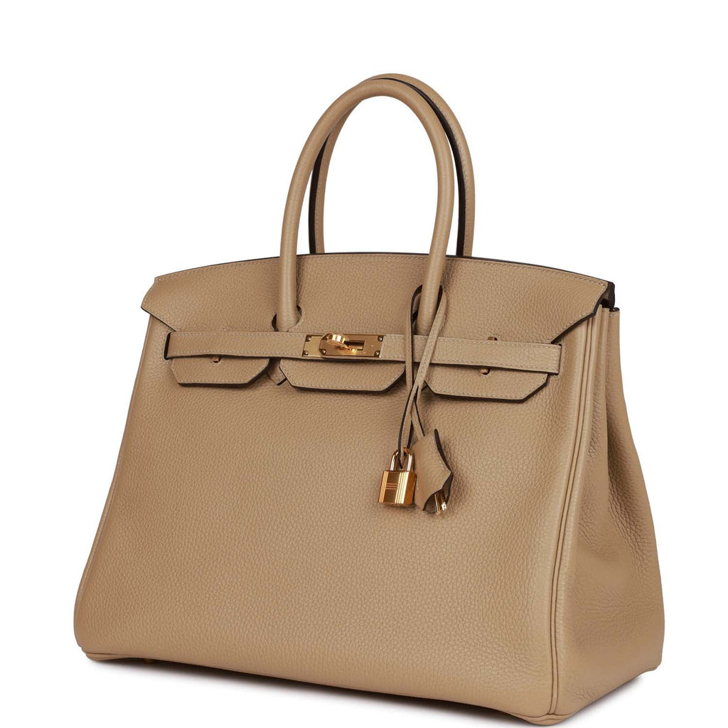 Hermes Birkin 35 Bag White Clemence Gold Hardware For Sale at 1stDibs