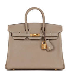 Hermes Birkin 25 Chevre leather, Special horseshoe sign for sale at auction  on 20th October