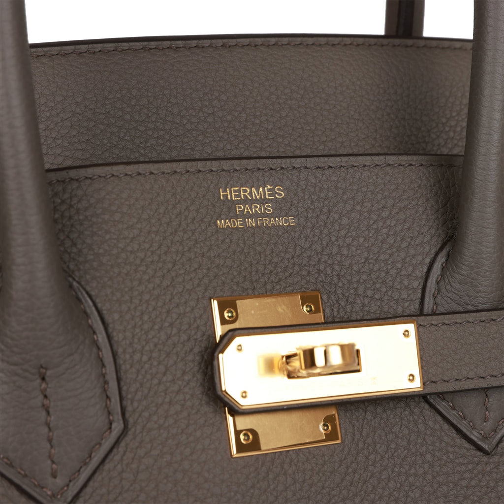 Hermes | Birkin 25 Togo Gris Etain GHW - Brand New | Medusa Jewelry