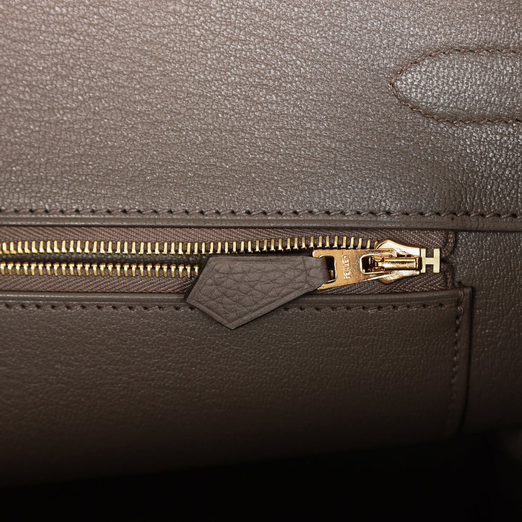 Hermes Birkin 35CM Bag Togo Leather Gold Hardware, 6C Vert Gris