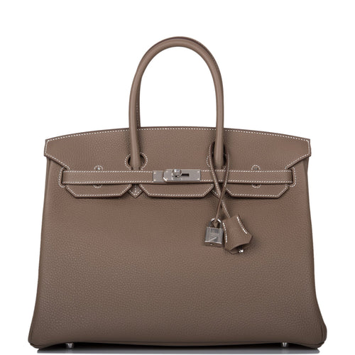 Hermes Birkin 35 Etoupe Togo Palladium Hardware