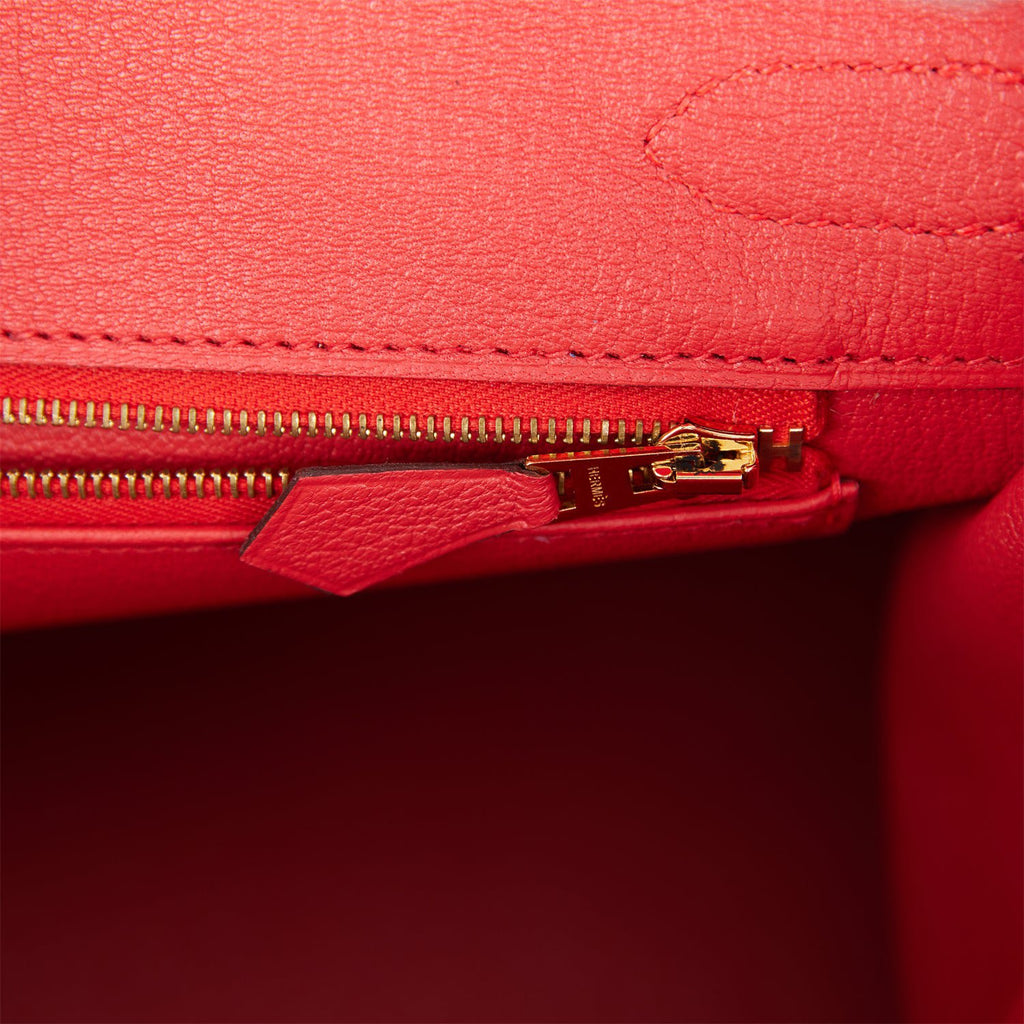 Hermes Birkin Handbag Rouge De Coeur Epsom with Palladium Hardware 30 Red