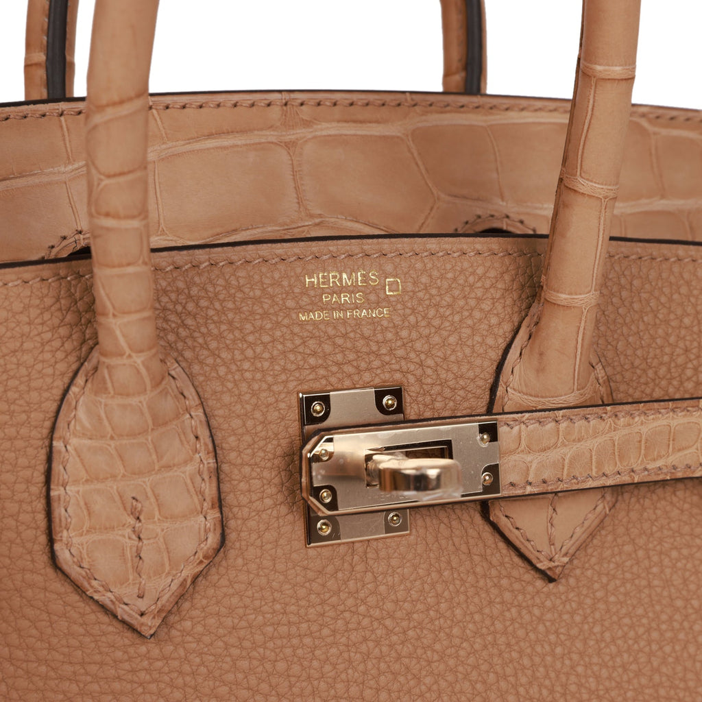 Hermès 2021 Togo & Matte Alligator Birkin Touch 25 - Black Handle Bags,  Handbags - HER552930