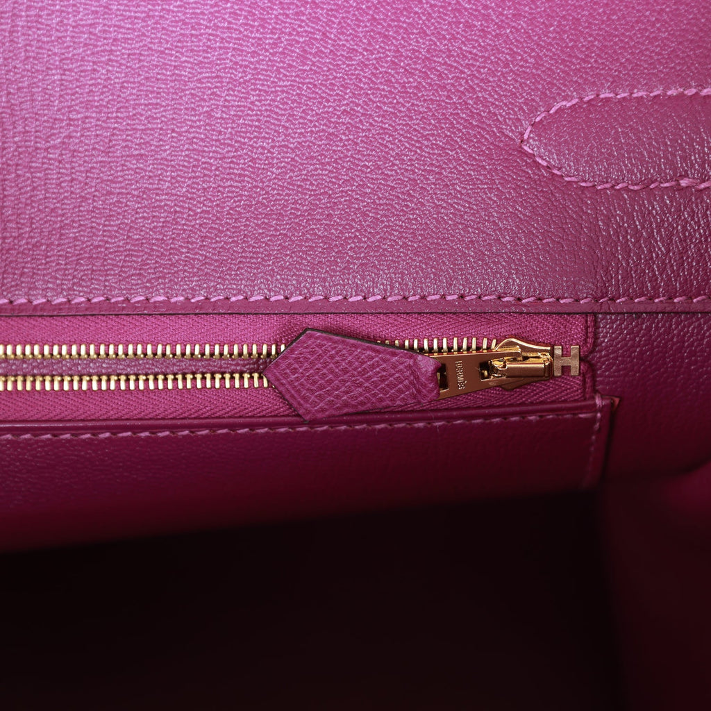 Hermès Birkin Rose Tyrien and 5P Bubblegum Pink Epsom 35 Gold Hardware, 2015 (Like New), Womens Handbag
