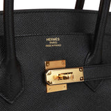 Hermes Birkin 35 Black Epsom Gold Hardware