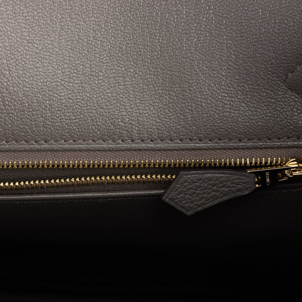 Hermès Birkin 30 Togo Gris Etain Gold Hardware - Luxury Shopping
