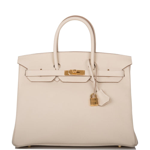 Hermes Craie Togo Birkin 35cm Gold Hardware