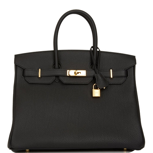 Hermes Birkin 35 Black Togo Gold Hardware