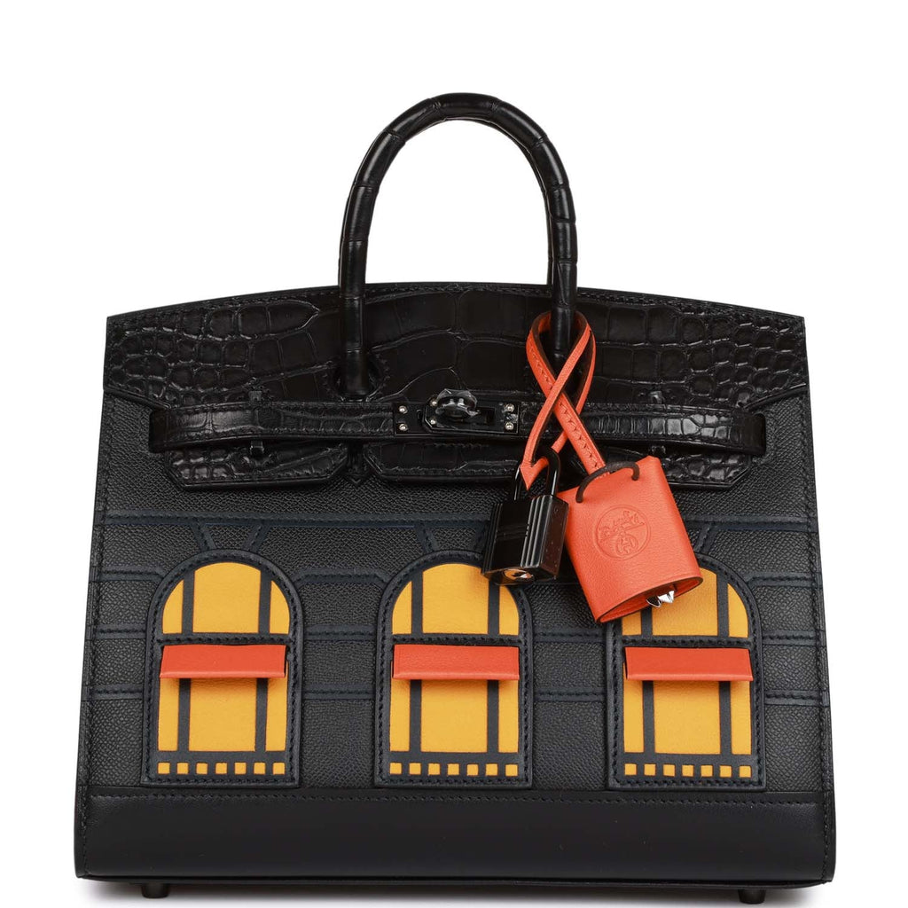 Hermès Birkin 20 Faubourg Sellier Black Matte Alligator Bag For Sale at  1stDibs