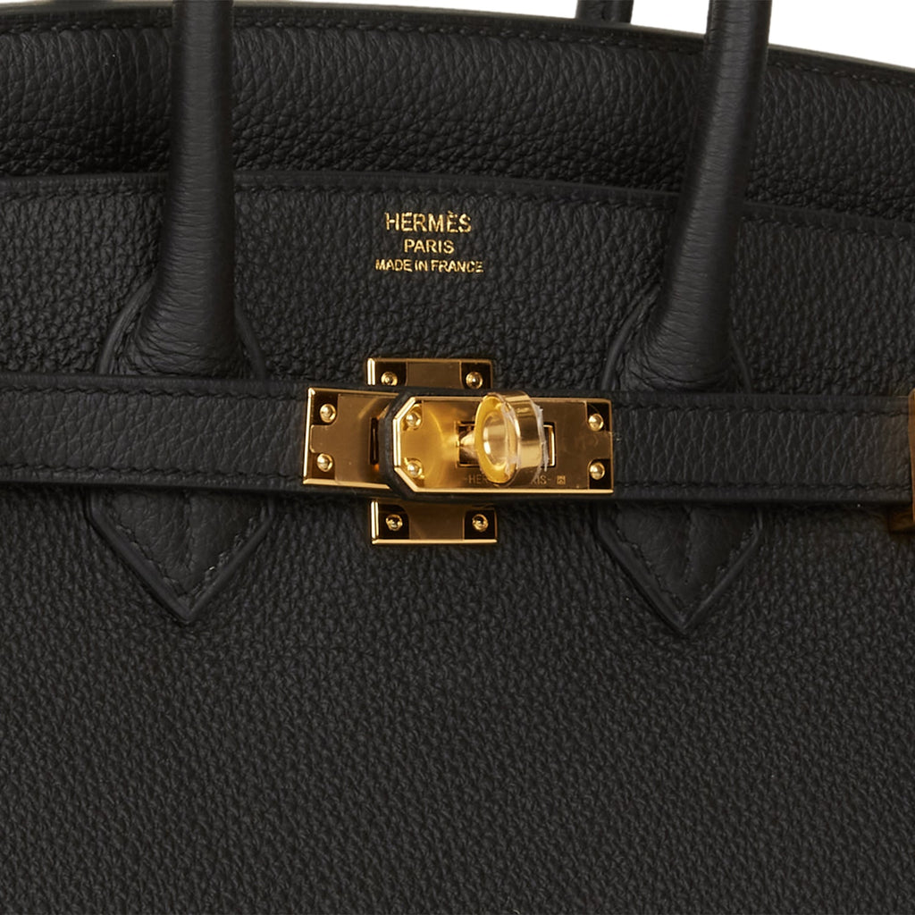 Hermes Birkin 25 Black Bag Gold Hardware Togo Leather – Mightychic