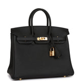 Hermes Birkin 25 Black Togo Gold Hardware