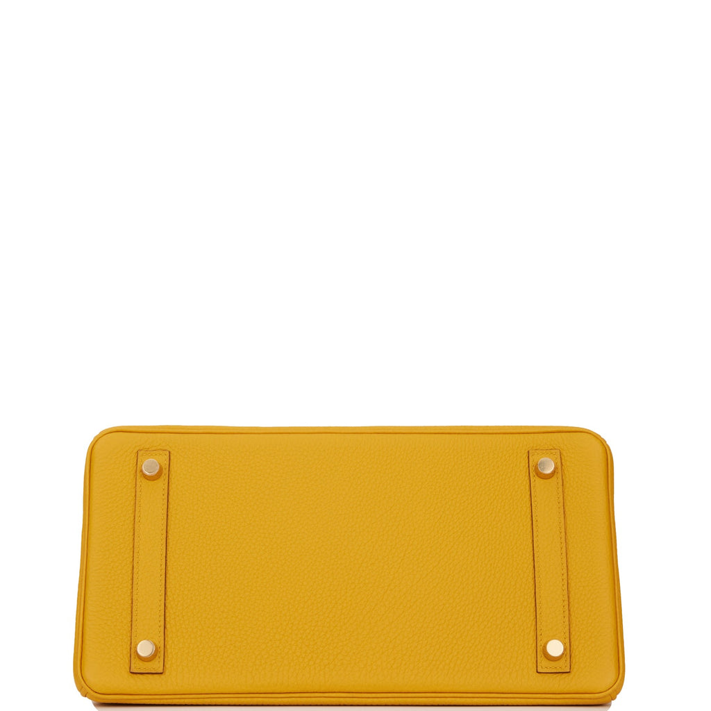 Hermes Birkin 30 Bag Jaune Ambre Gold Hardware Togo Leather – Mightychic