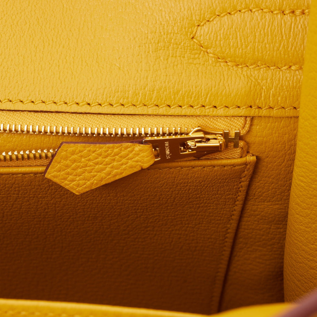 Hermes Birkin 30cm Epsom Leather Gold Hardware, 9D Jaune Ambre - H Famous
