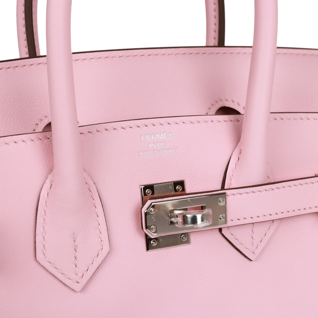 Hermès Rose Sakura Swift Birkin 25 Palladium Hardware, 2021
