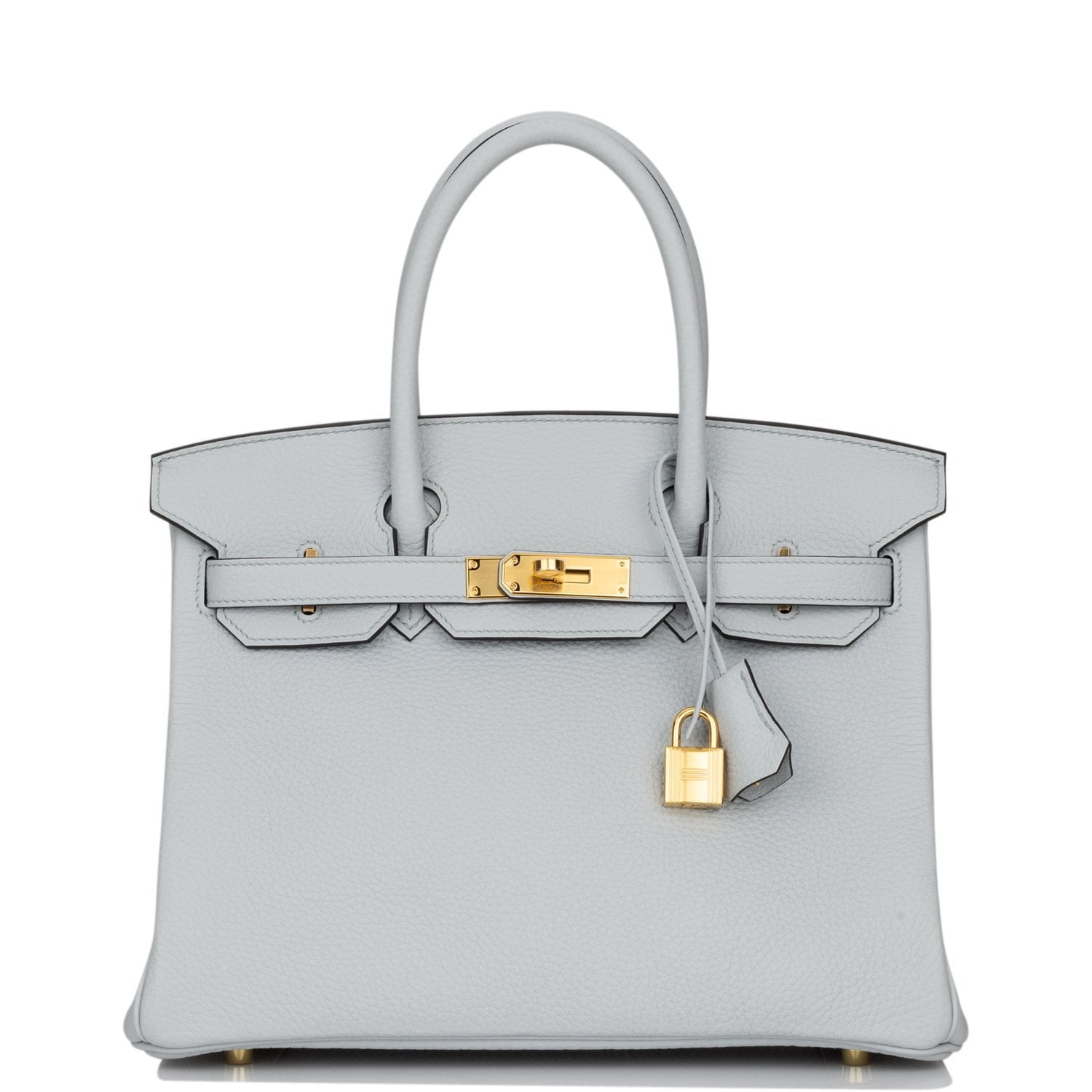 Hermes Birkin 30 Bleu Pale Clemence Gold Hardware Madison Avenue Couture