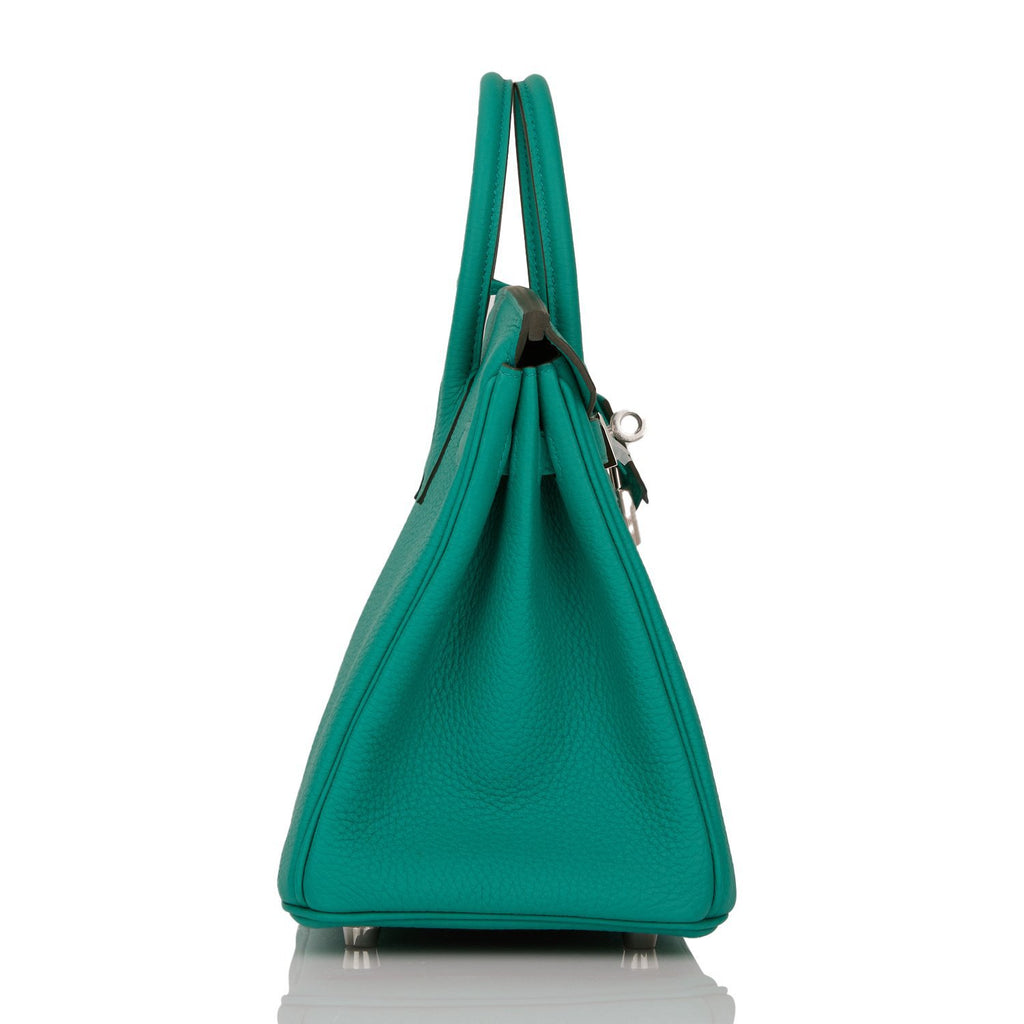 Hermès Birkin Vert Gris Togo 25 Palladium Hardware, 2022 (Like New), Green/Grey/Silver Womens Handbag