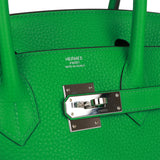 [New] Hermès Birkin 30 | Mykonos, Clemence Leather, Palladium Hardware