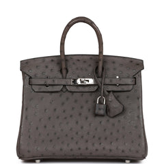 Hermès Birkin 25 Nata Ostrich GHW ○ Labellov ○ Buy and Sell Authentic Luxury